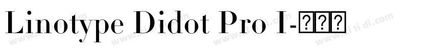 Linotype Didot Pro I字体转换